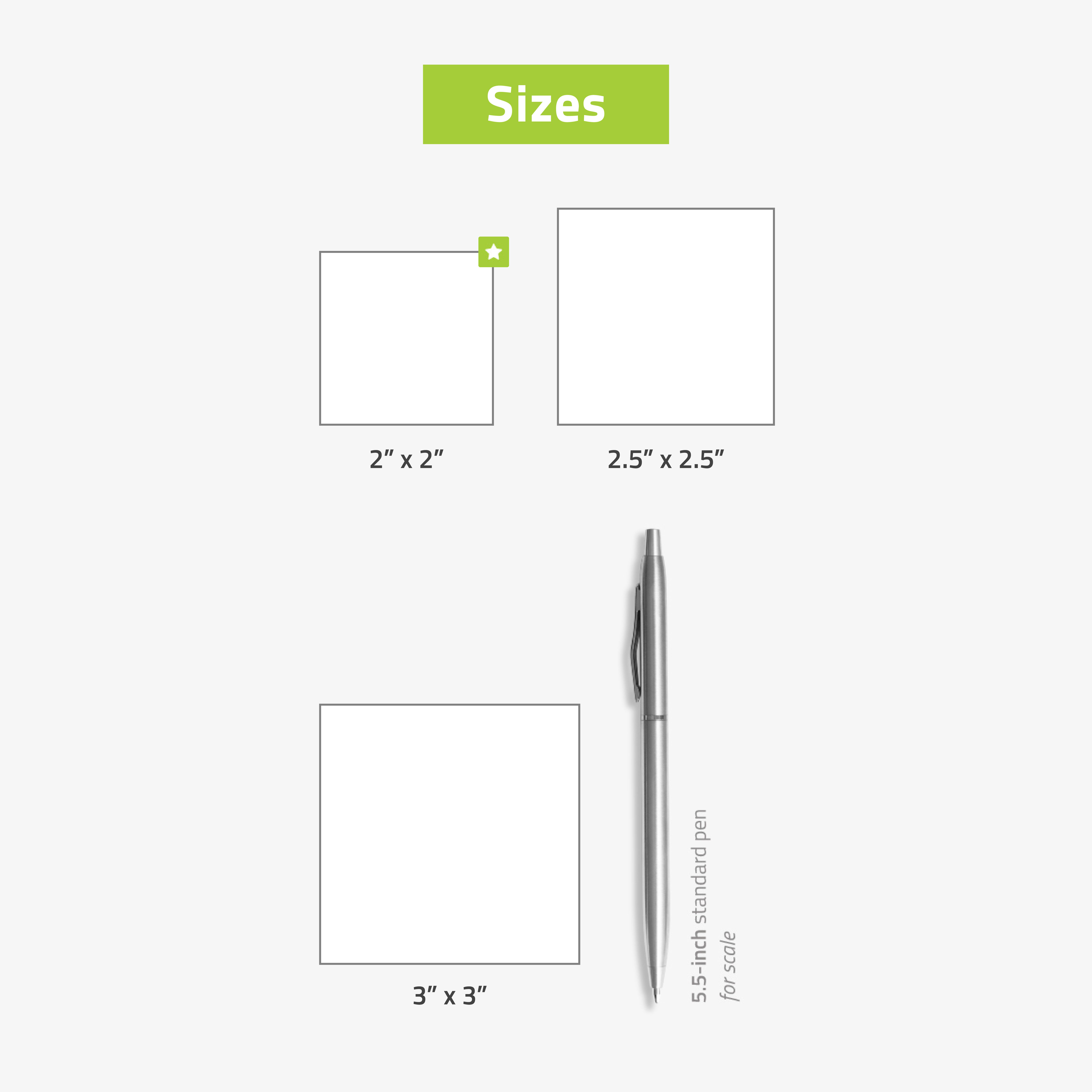 Square hang Tags Size